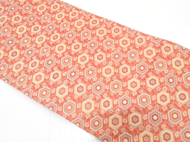 JAPANESE NAGOYA OBI / WOVEN KIKKO PATTERN